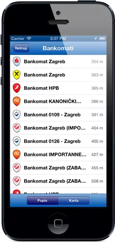 Nearby list