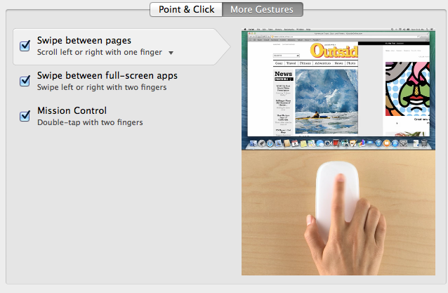 Magic Mouse gestures
