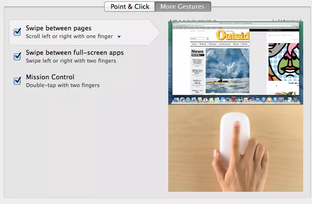 Magic Mouse gestures