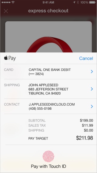 Apple Pay in app