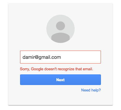 Google failure login