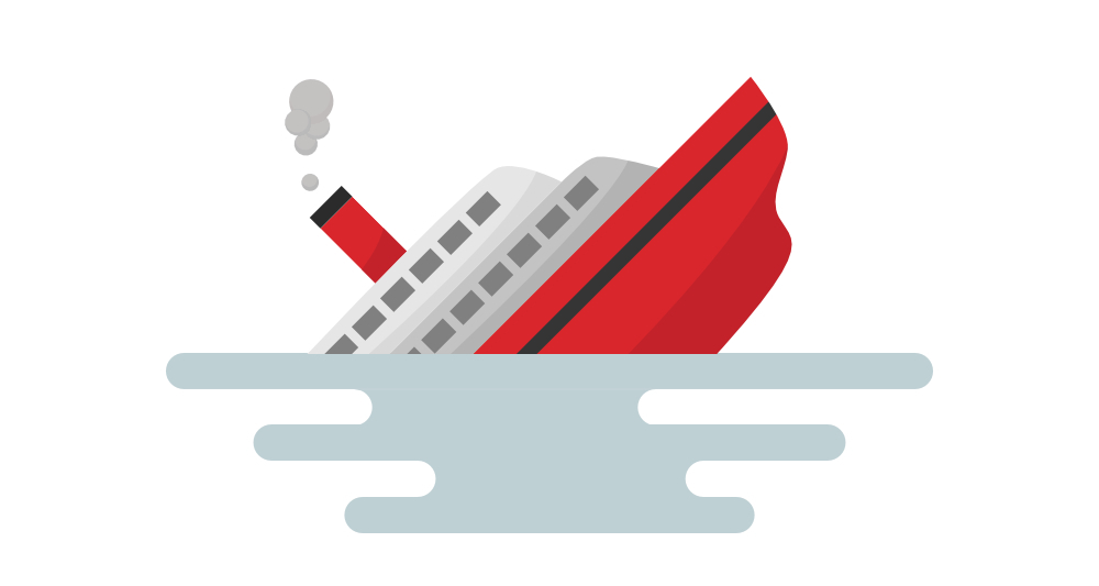 A sinking ship