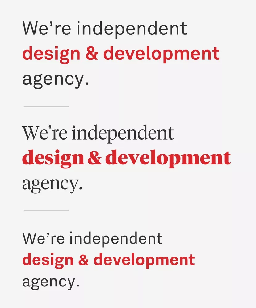Typography considerations