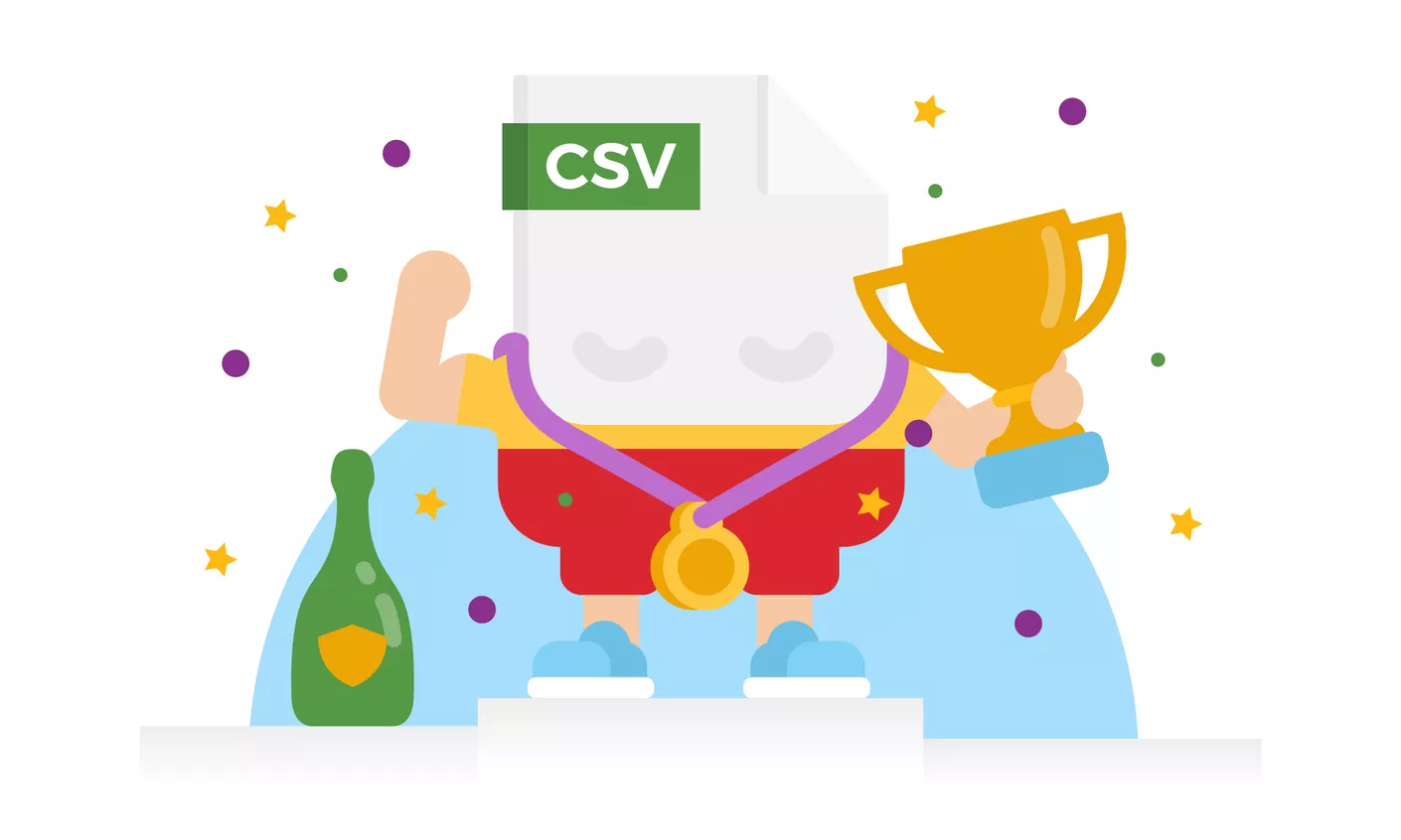CSV import success trophy