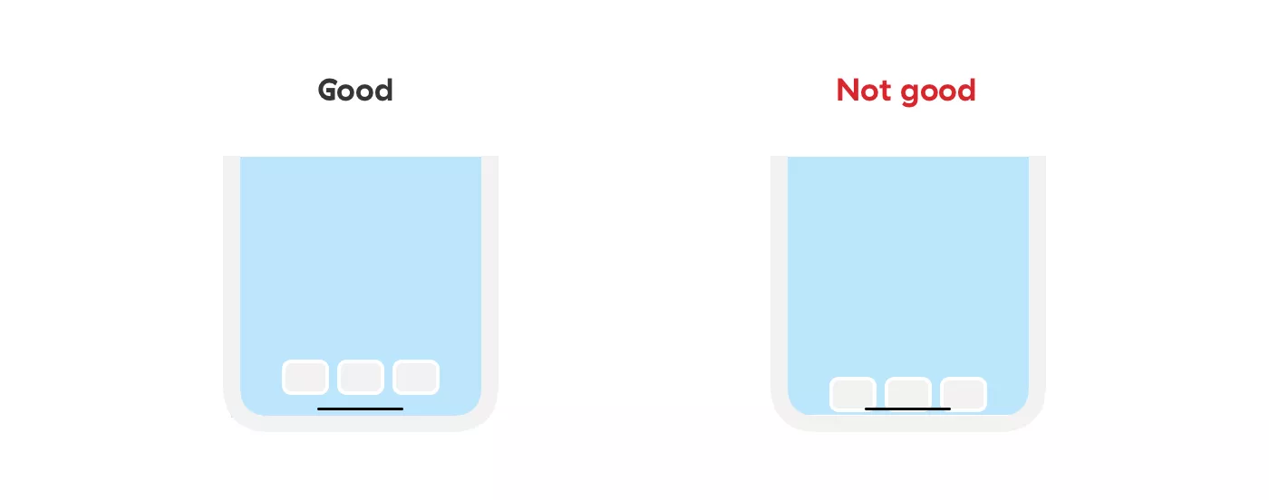 Phone X screen edge gestures