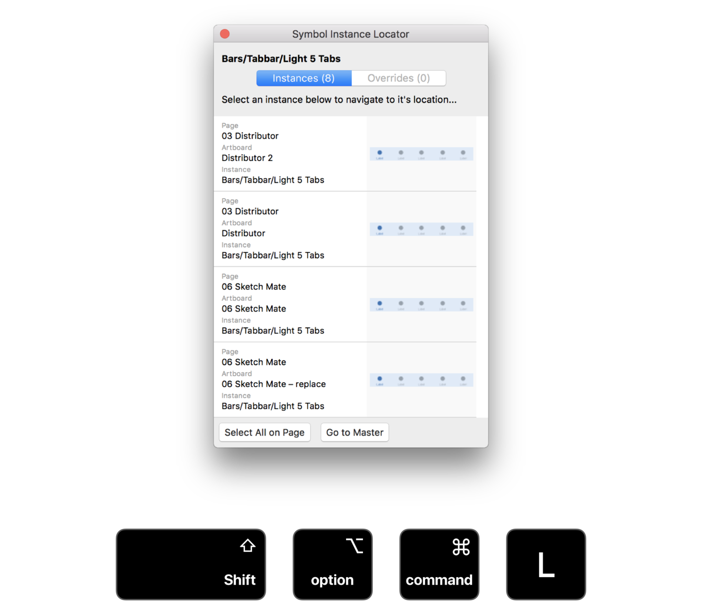 Symbols Instance Locator