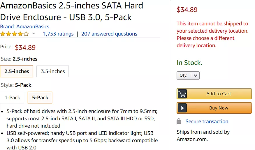 CTA button in checkout experience
