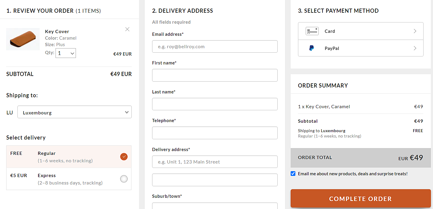 Checkout Conversion Optimisation: Checkout Length