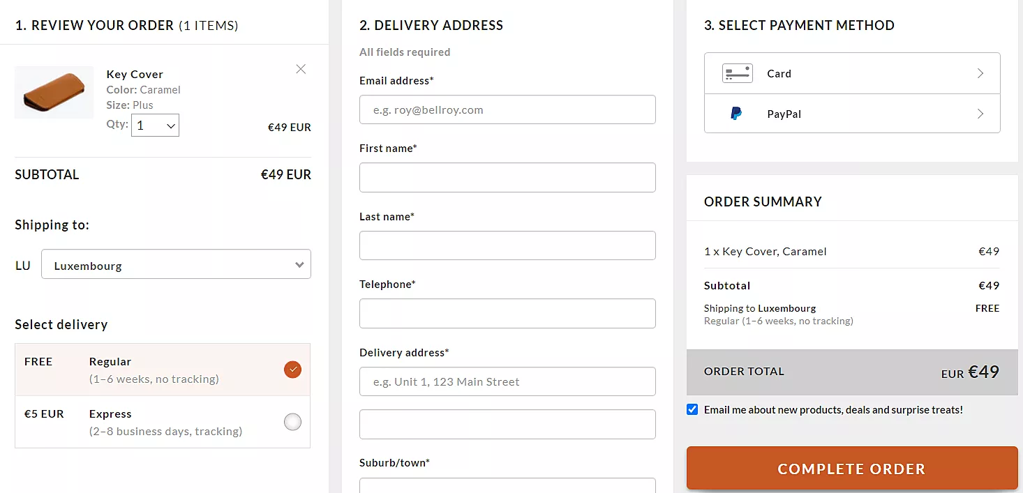 Payment methods