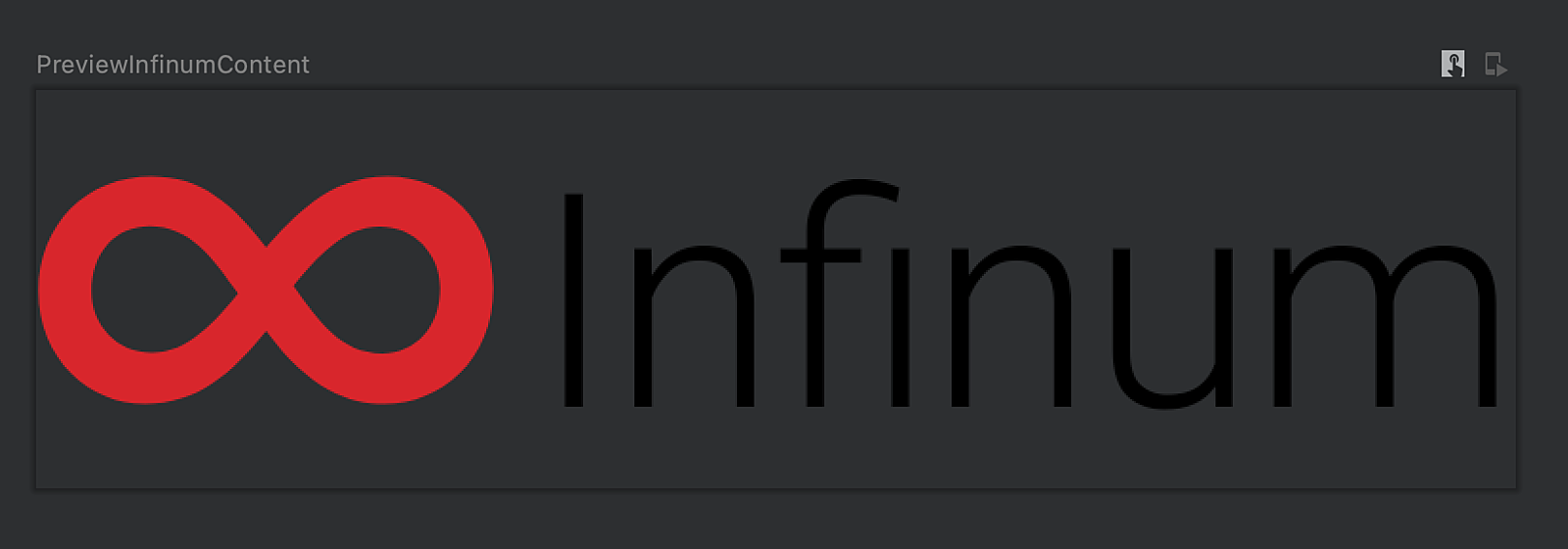 Corresponding preview of InfinumContent composable