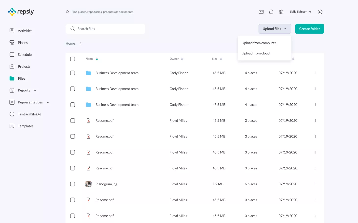 Files Upload Dropdown