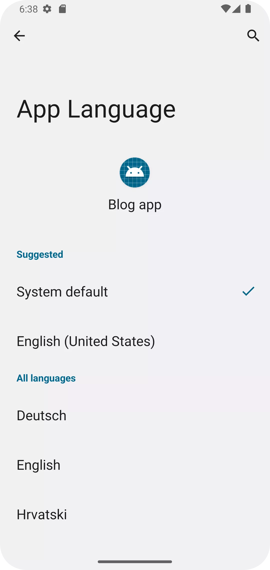 Android 13 App Language