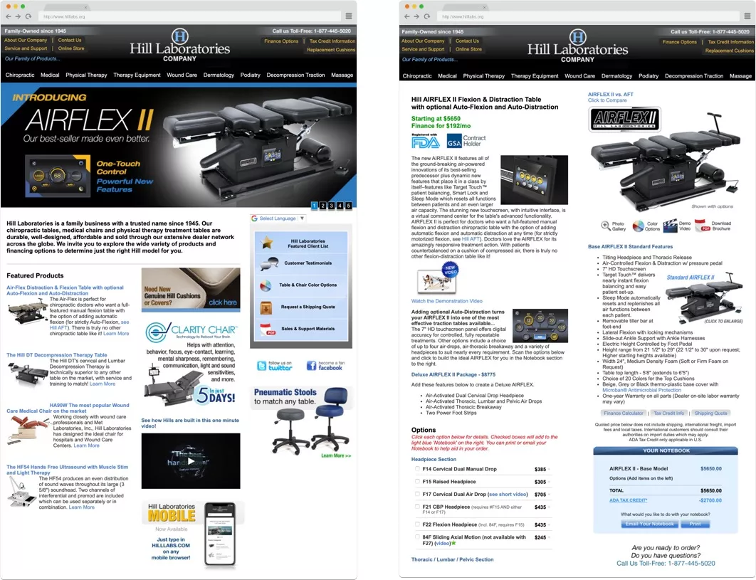 Hill Labs Website Example Min